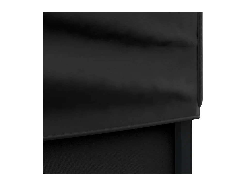 Tente de réception pliable avec parois Noir 3x6 m