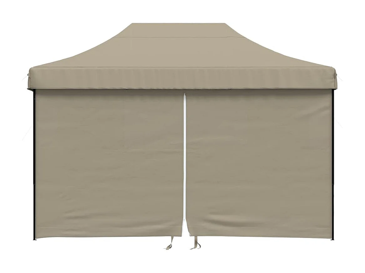 Tenda festas dobrável paredes laterais 3x3 m cinza-acastanhado
