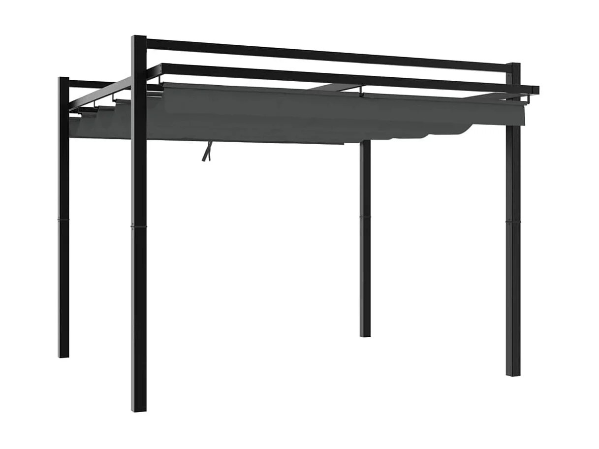 Tenda para festas dobrável com paredes laterais 3x3 m preto