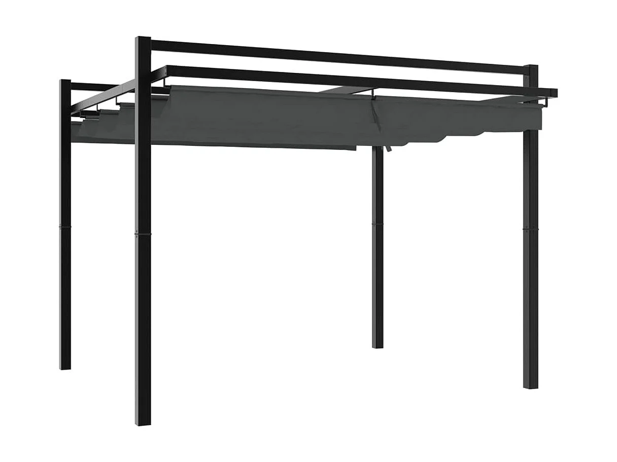 Tenda para festas dobrável com paredes laterais 3x3 m preto