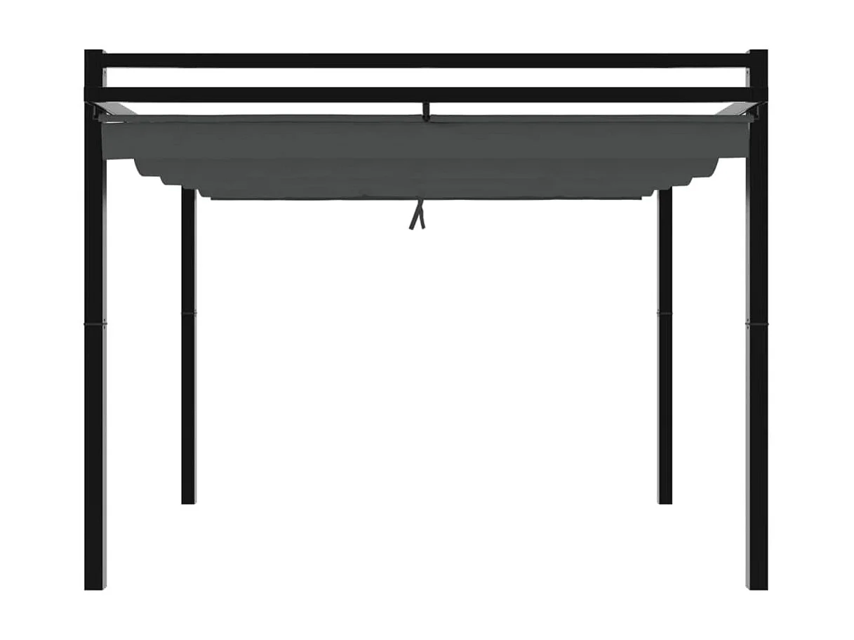 Tonnelle avec toit rétractable anthracite 3x3 m aluminium