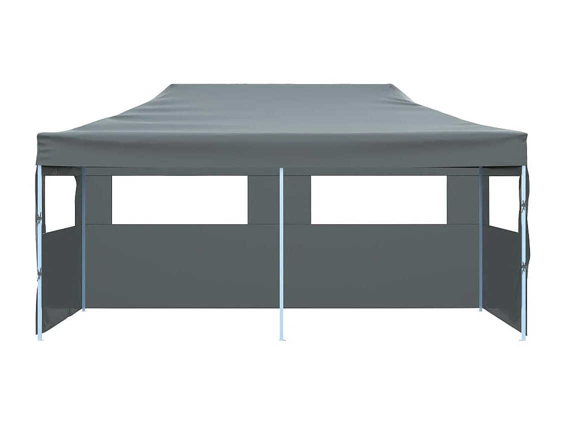 Tente de réception pliable avec parois 3x6 m anthracite