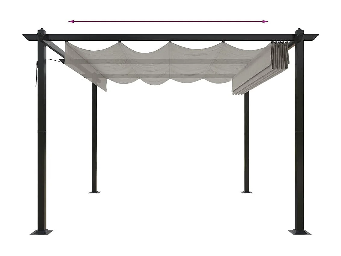 Tenda para festas 3x6 m PE antracite