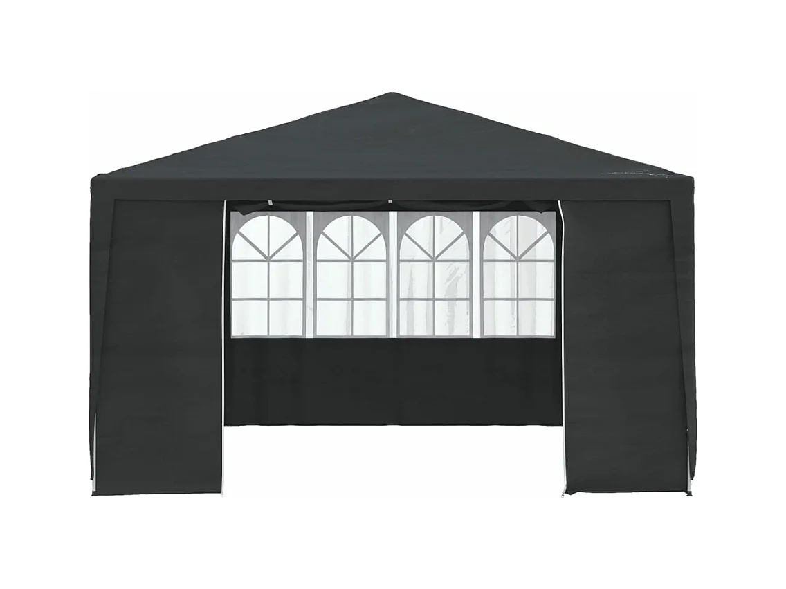 Gazebo Professionale con Pareti 4x4 m Antracite 90 g/m²