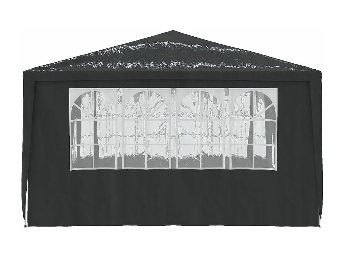 Tente de réception et parois latérales 4x4 m Anthracite 90 g/m²