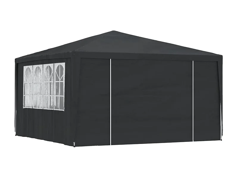 Gazebo Professionale con Pareti 4x4 m Antracite 90 g/m²