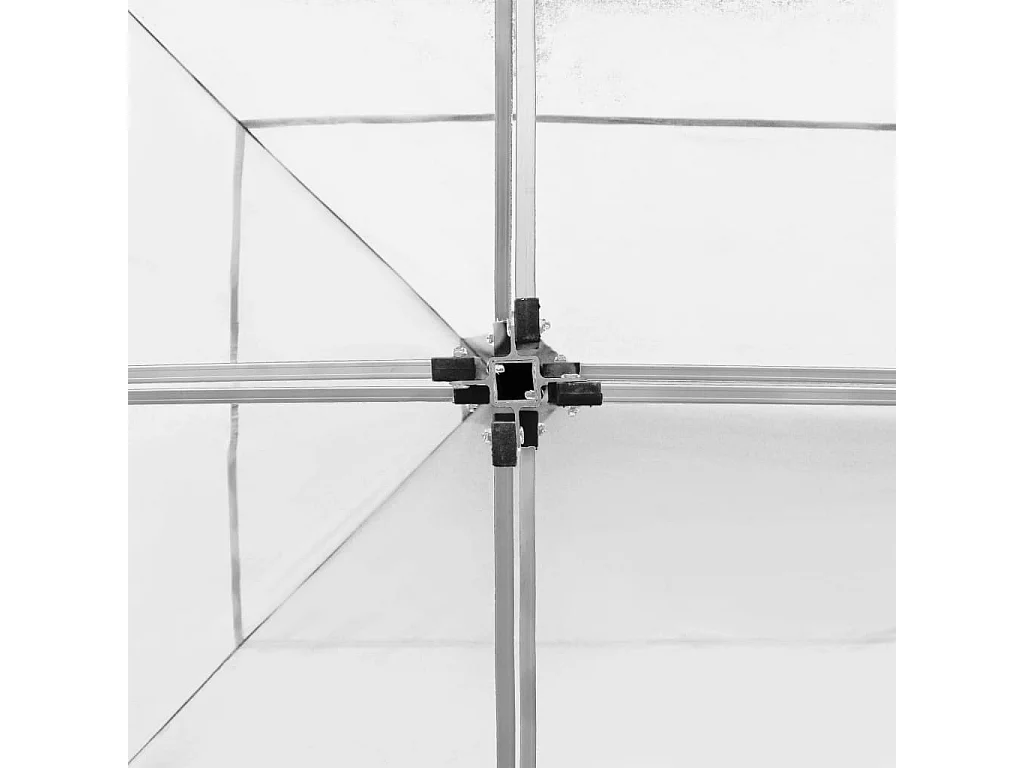 Tente de réception pliable avec parois Aluminium 6 x 3 m Blanc