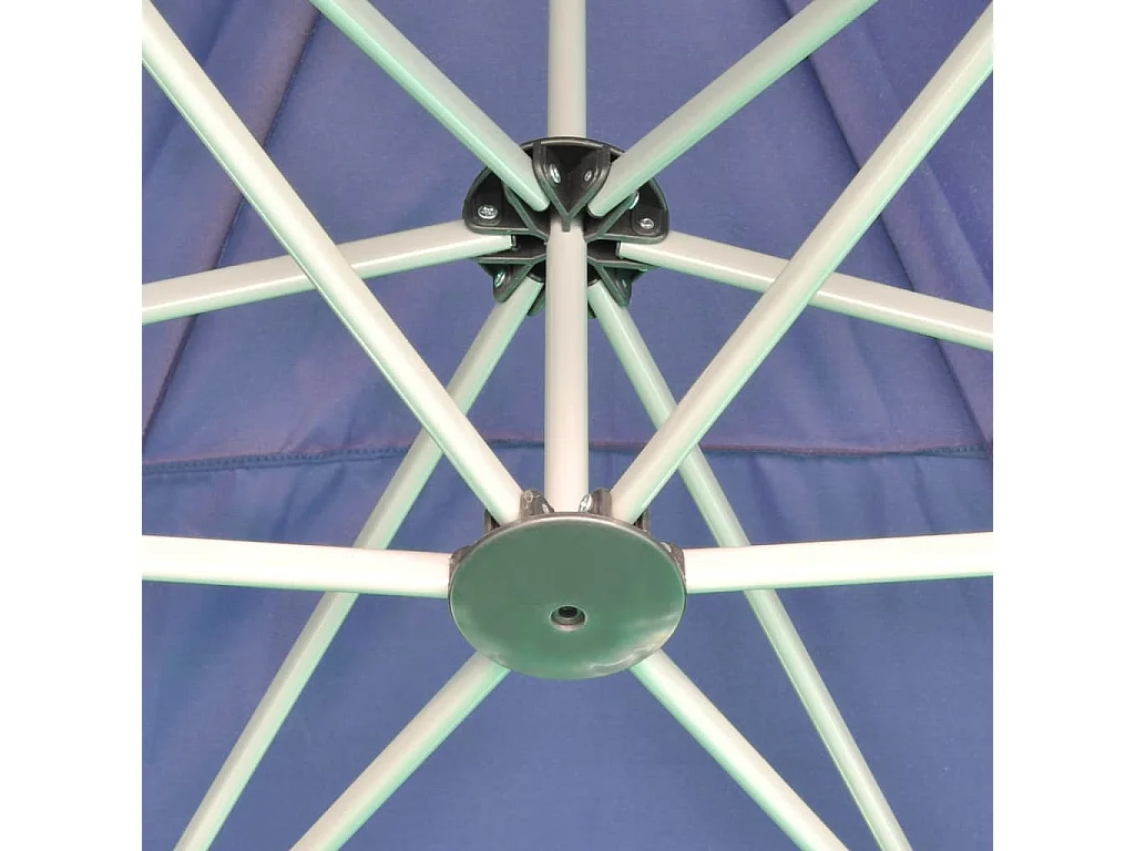 Gazebo Pieghevole Esagonale Pop-Up Blu Scuro 3,6x3,1 m