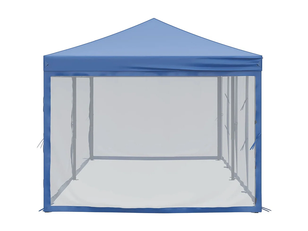 Tente de réception pliable avec parois Bleu 3x6 m
