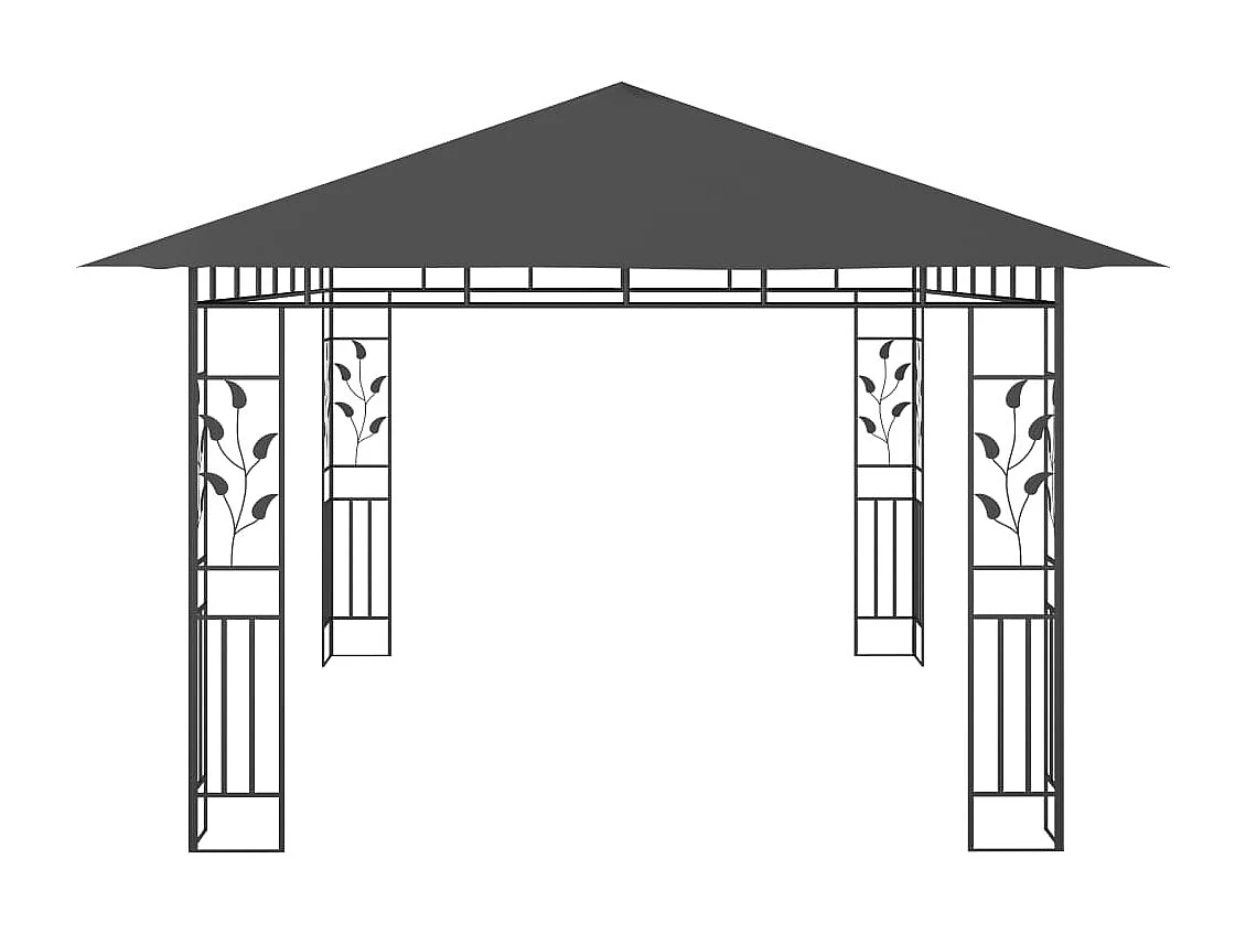 Belvédère avec moustiquaire 4x3x2,73 m Anthracite 180 g/m²