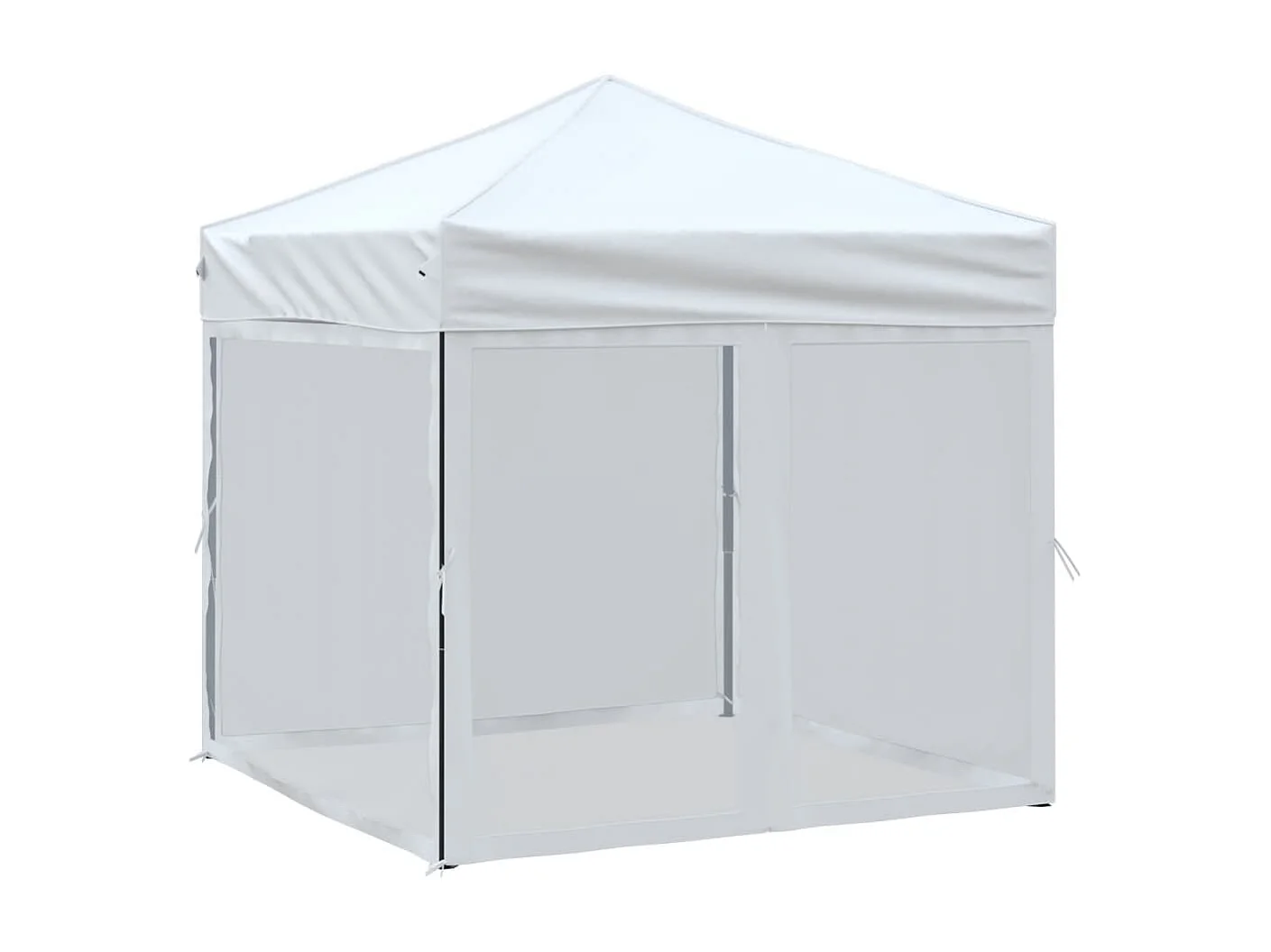 Tente de réception pliable avec parois Blanc 2x2 m