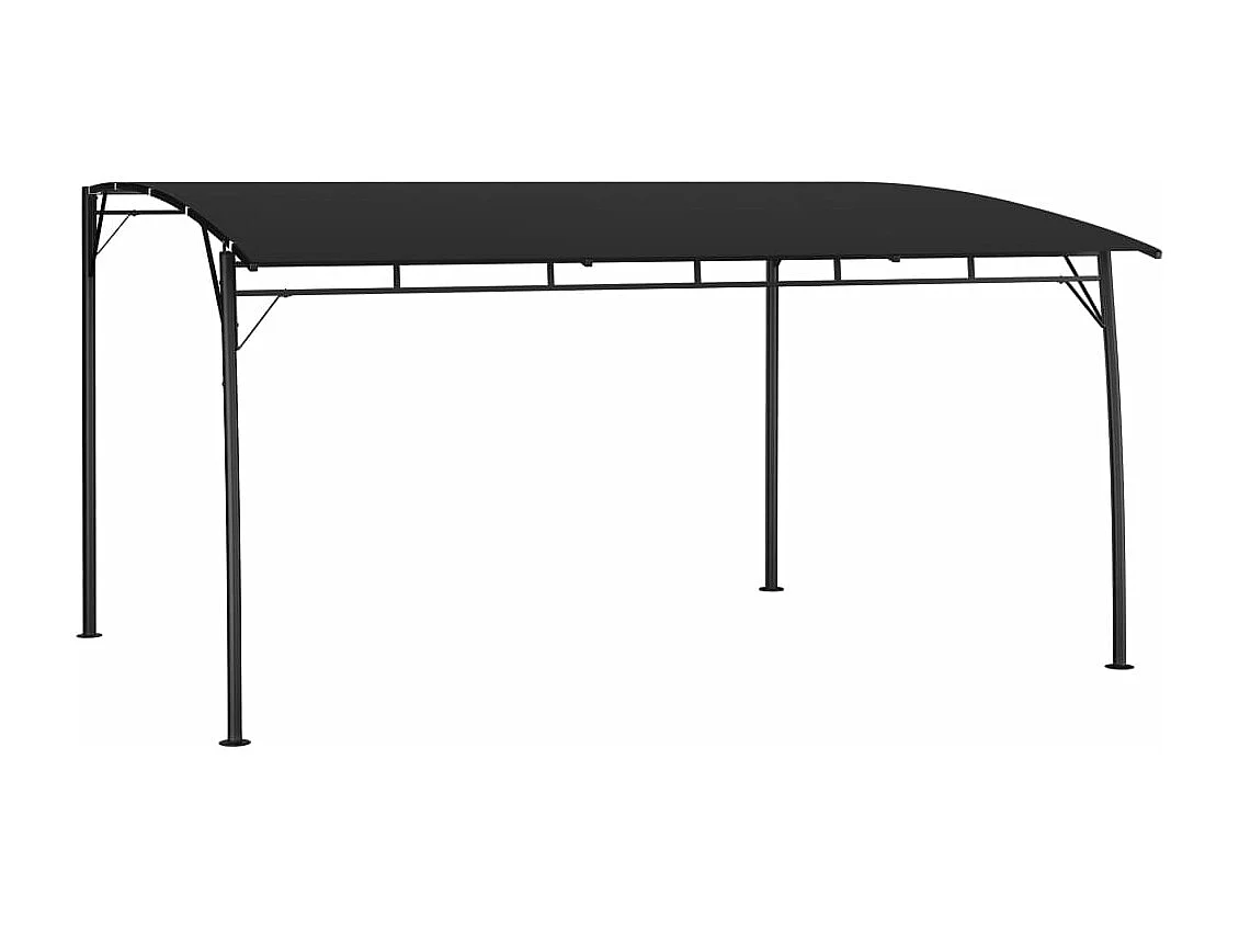 Toldo parasol de jardín gris antracita 4x3x2,55 m