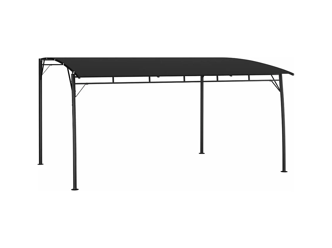 Auvent pare-soleil de jardin 4x3x2,55 m Anthracite