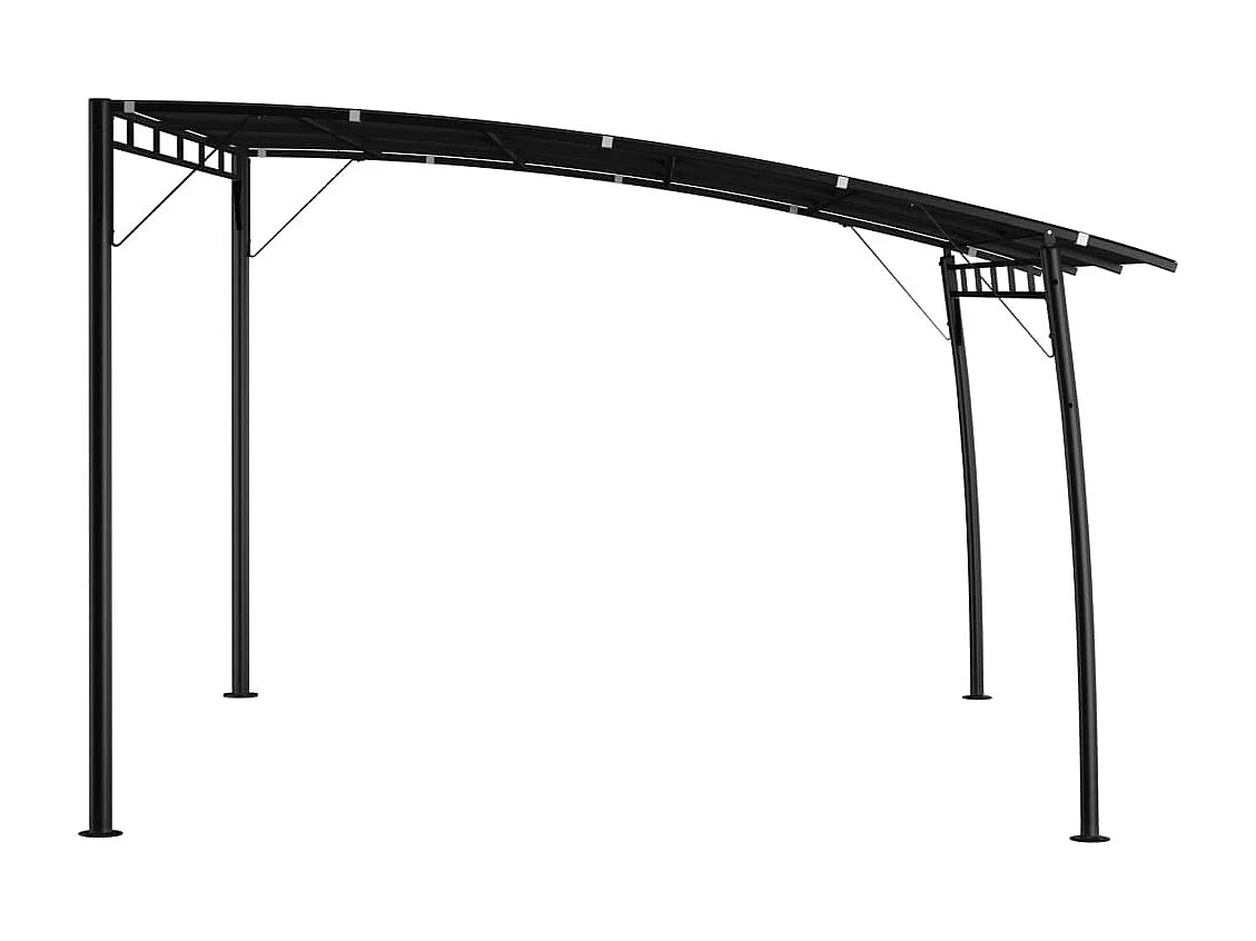 Auvent pare-soleil de jardin 4x3x2,55 m Anthracite