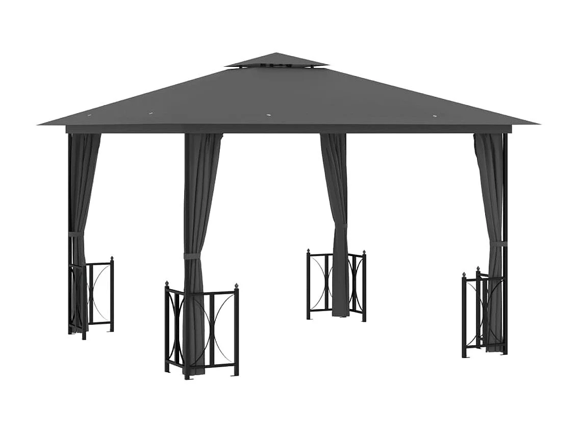 Tenda para festas 3x6 m PE antracite