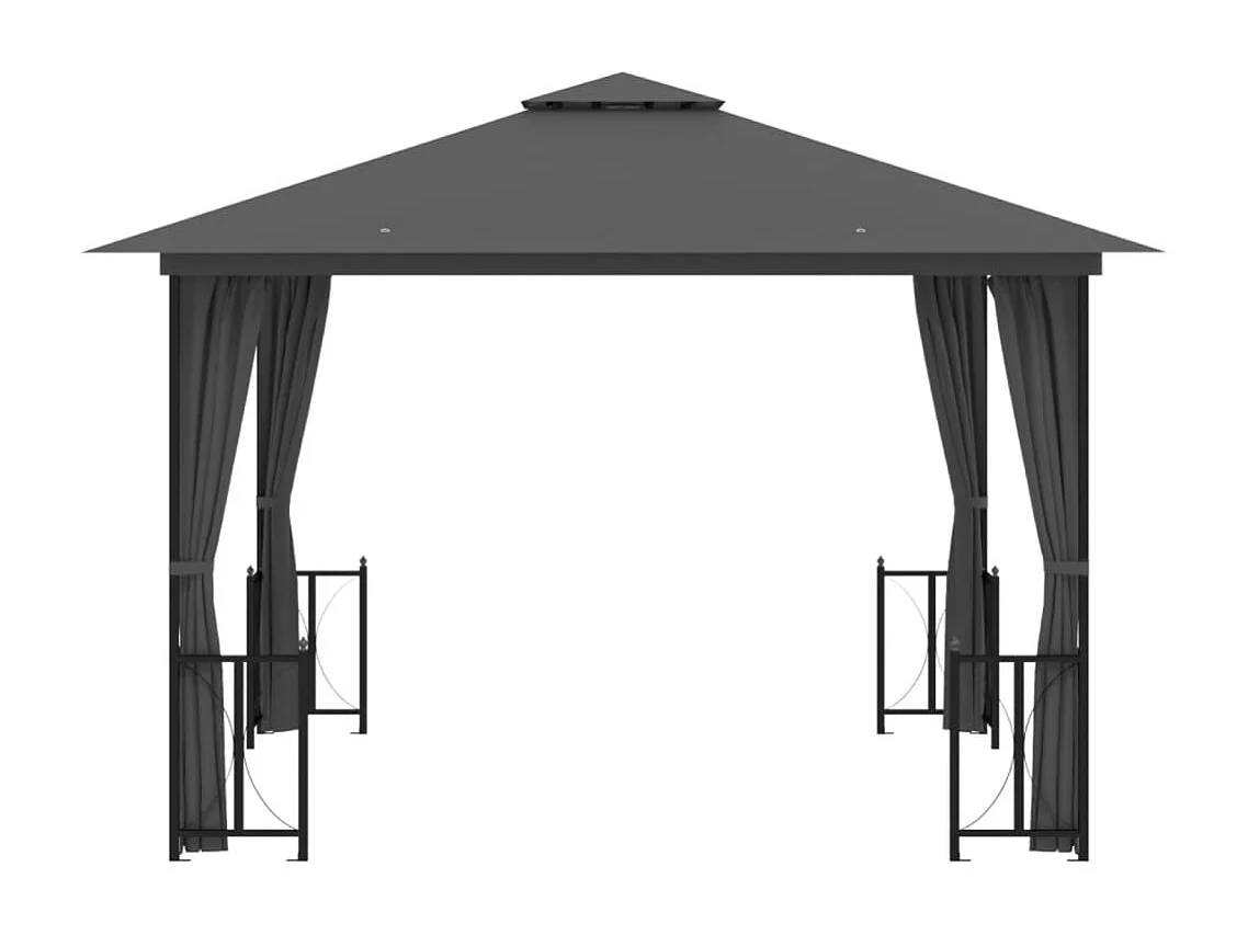 Tenda para festas 3x6 m PE antracite