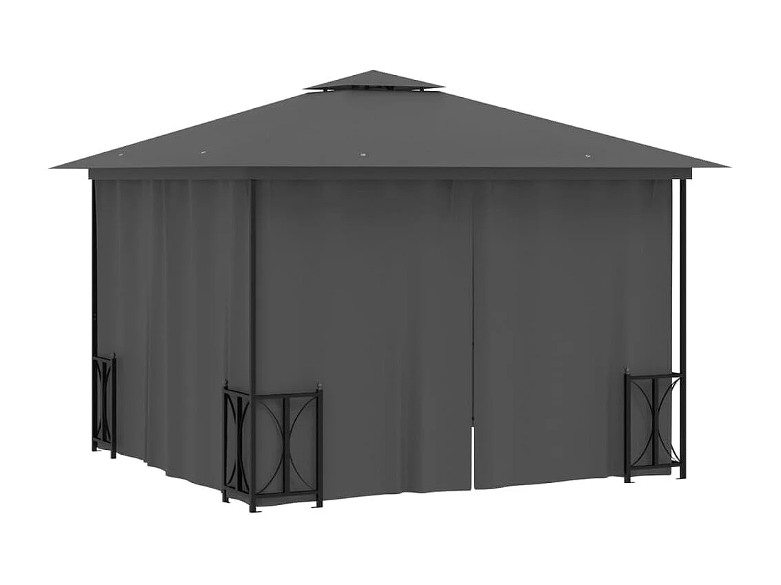 Tenda para festas 3x6 m PE antracite