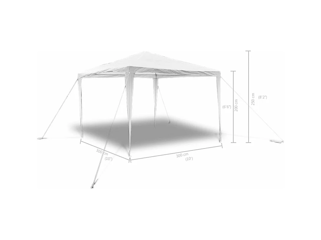 Tuinprieel met piramidedak 3x3 m