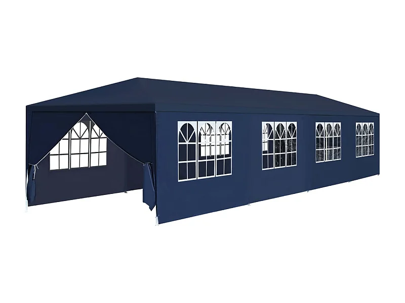 Chapiteau de jardin 3x12 m bleu