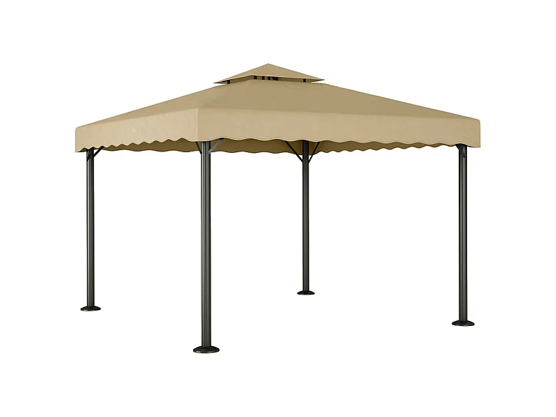 Gazebo Tortora 3x3 m Alluminio e Acciaio