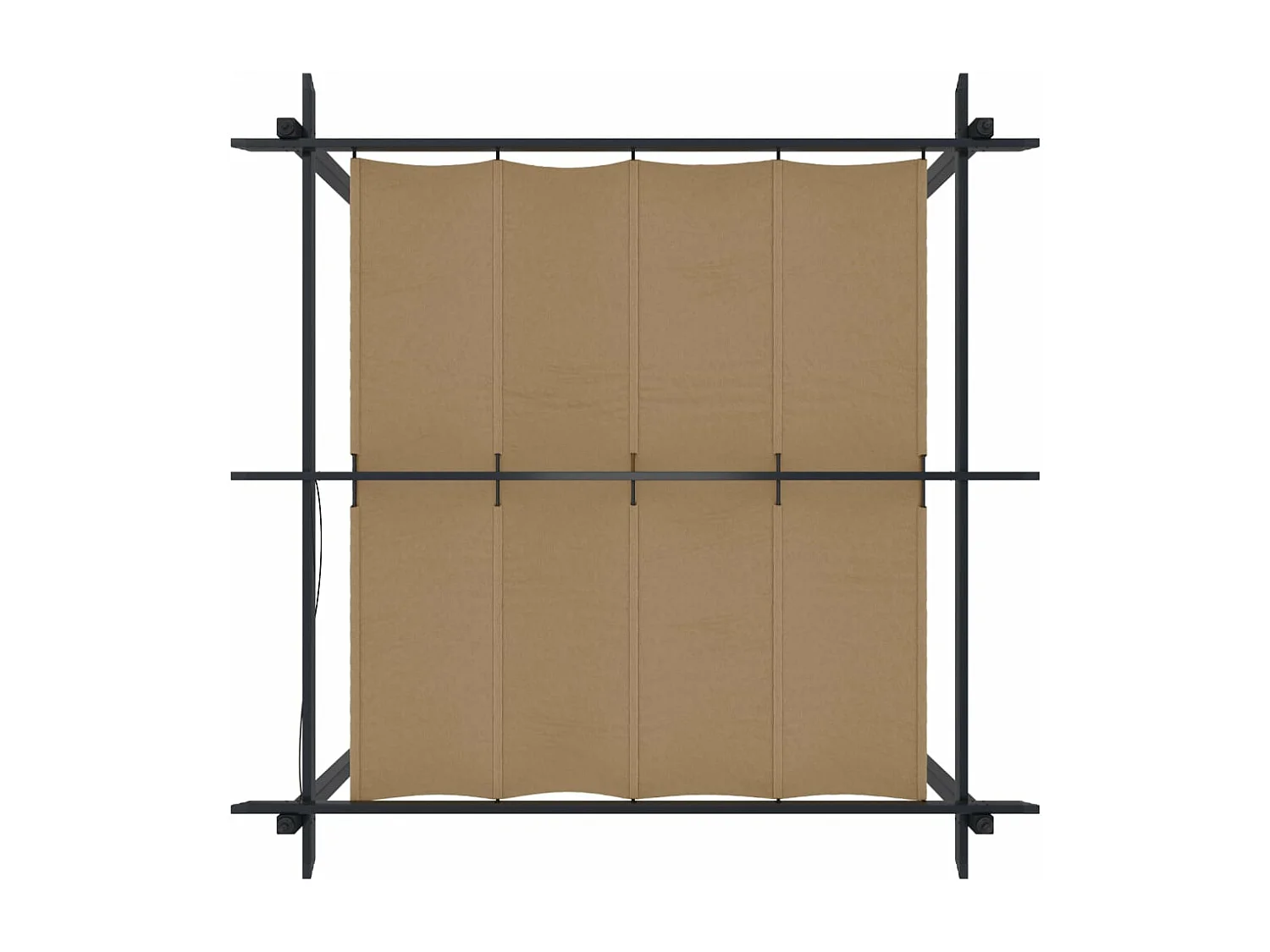 Tonnelle de jardin avec toit rétractable 3x3 m Taupe