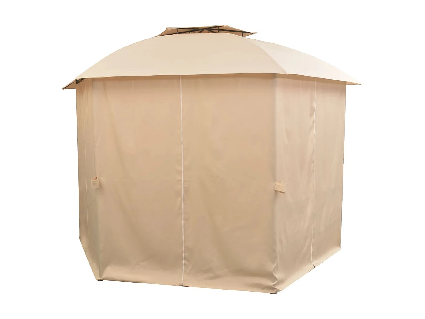 Gazebo/tenda de jardim com cortinas, 3,5 x 2,7 m