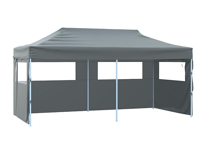 VOUNOT Gazebo Pieghevole 3x6m - Con 6 Pareti, Impermeabile, Per Giardino E Feste, Nero - Foto 2