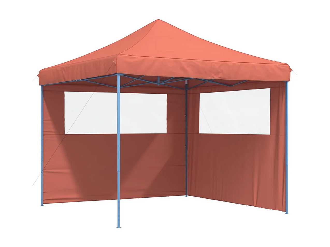 Tente de réception pliable escamotable avec 2 parois latérales