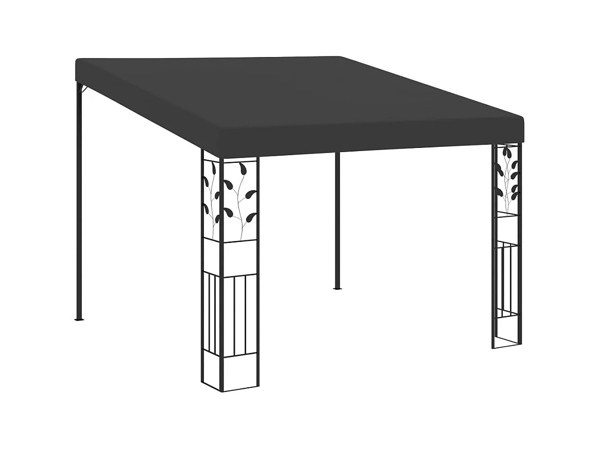 Wand-Pavillon 3x3x2,5 m Anthrazit