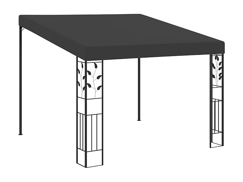 Gazebo de parede 3x3x2,5 m antracite