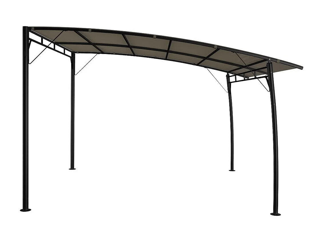 Auvent pare-soleil de jardin 3x3x2,55 m Taupe