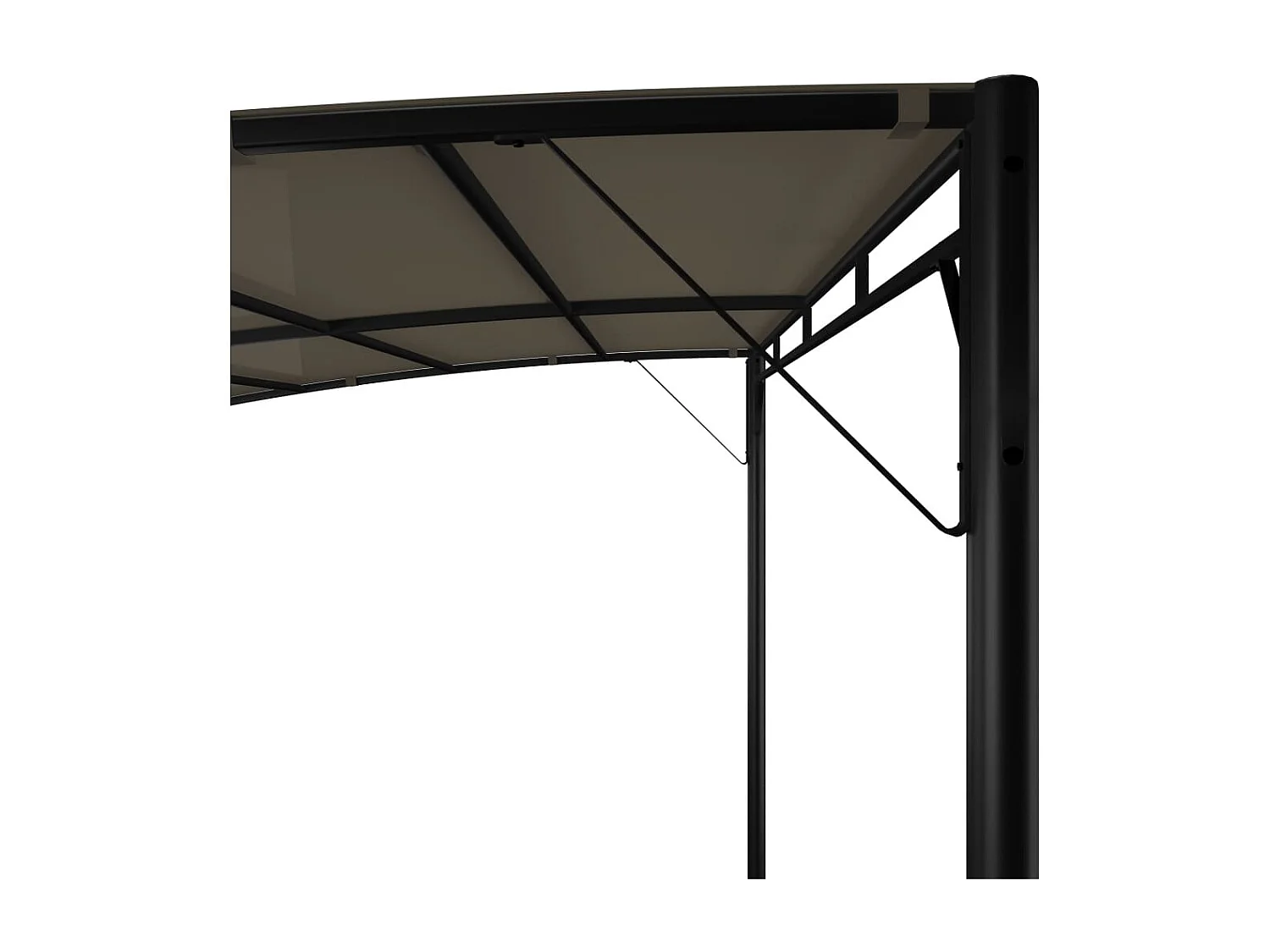 Auvent pare-soleil de jardin 3x3x2,55 m Taupe