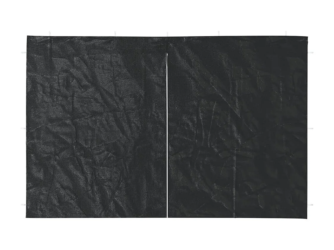 Parede lateral com fecho p/ tenda de festas 2 pcs PE antracite