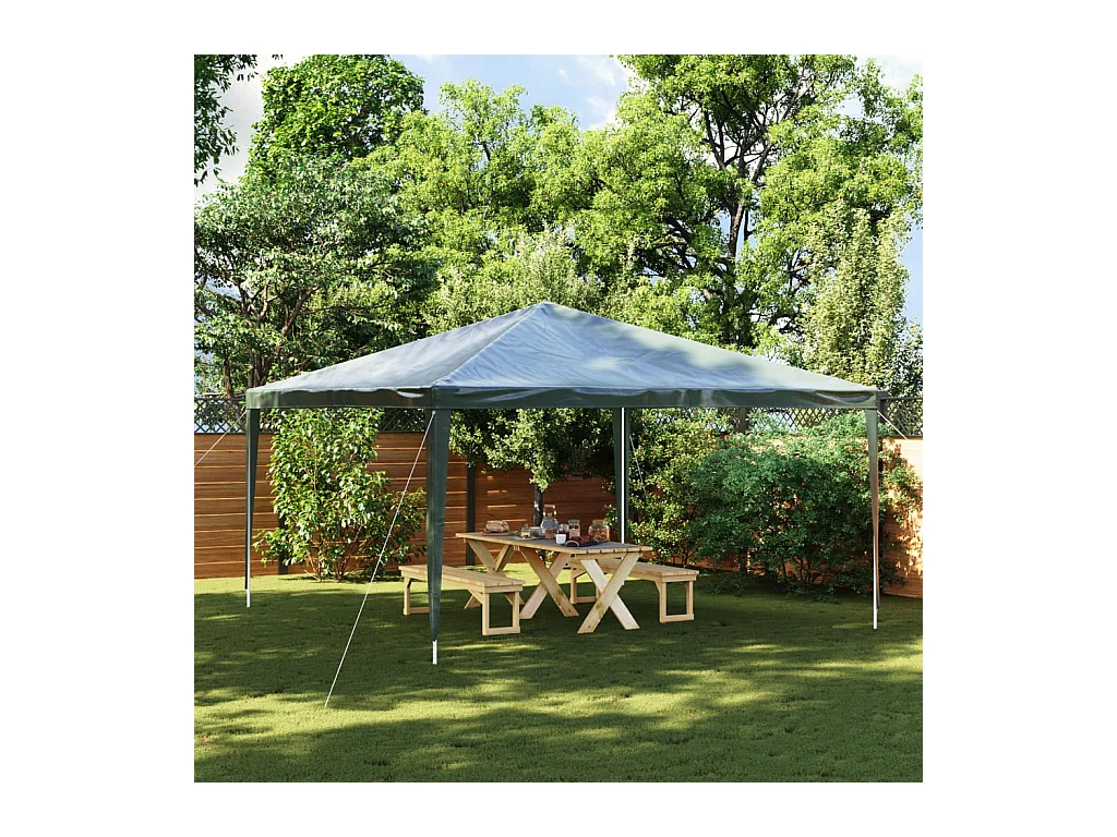 Tente de réception professionnelle 4x4 m Vert 90 g/m²