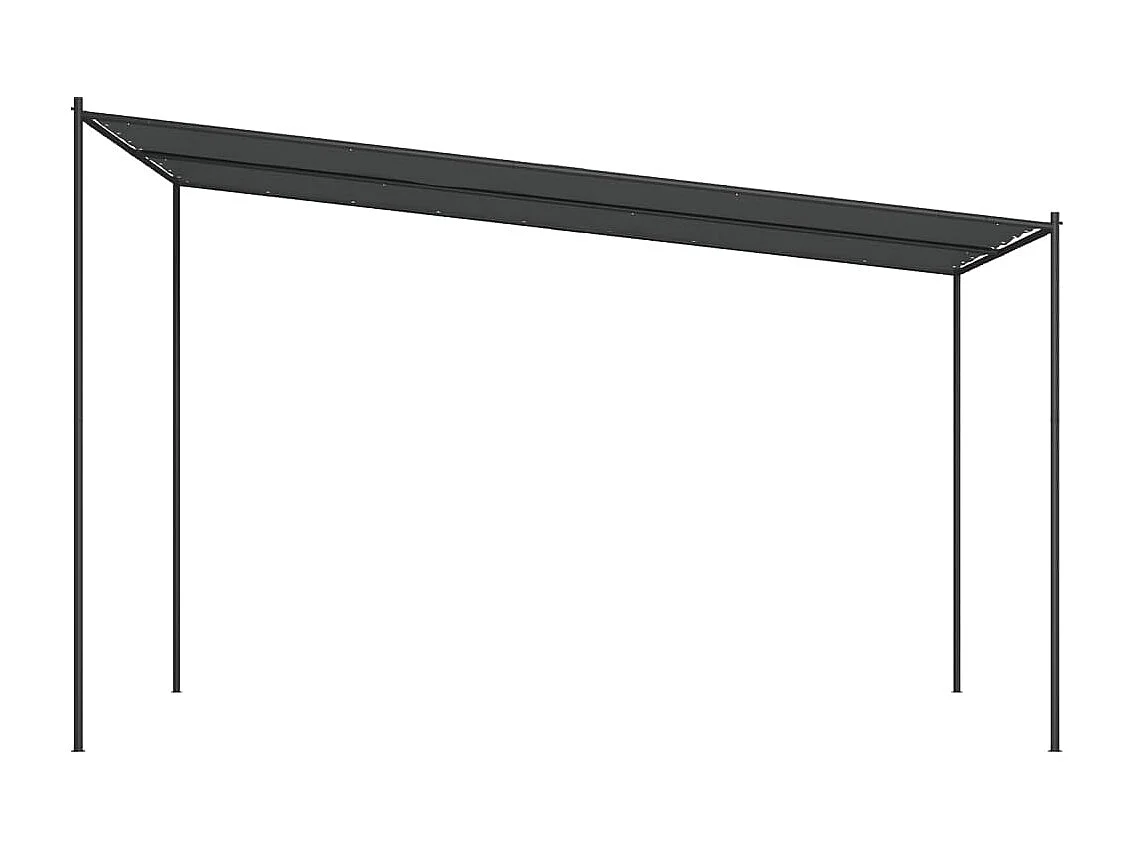 Cenador acero y tela gris antracita 4x4 m 180 g/m²
