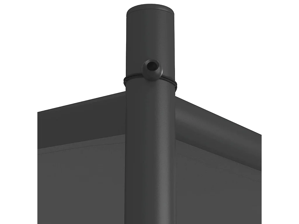 Cenador acero y tela gris antracita 4x4 m 180 g/m²