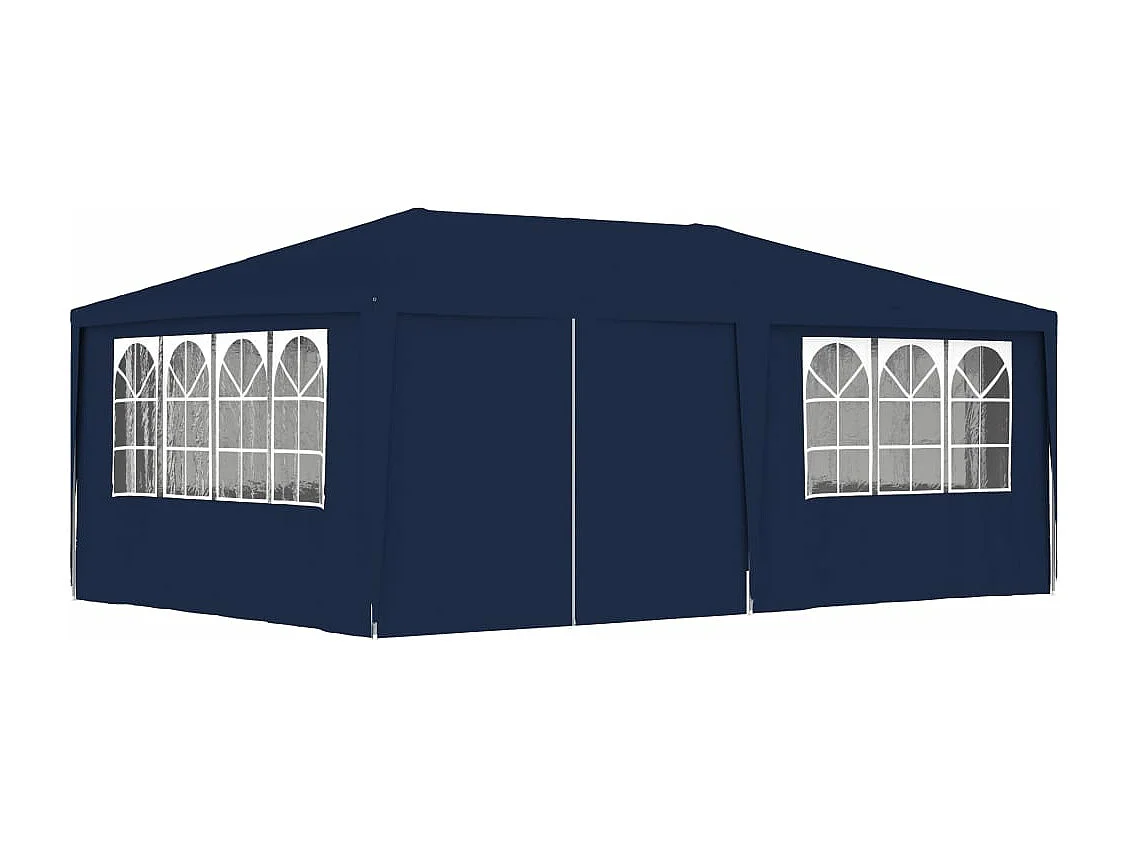 Carpa profesional para fiestas con paredes azul 90 g/m² 4x6 m