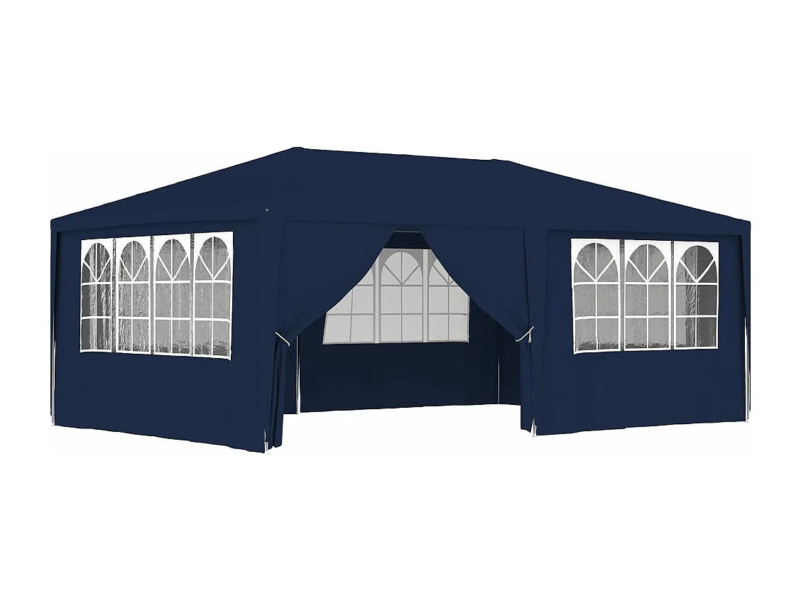 Carpa profesional para fiestas con paredes azul 90 g/m² 4x6 m
