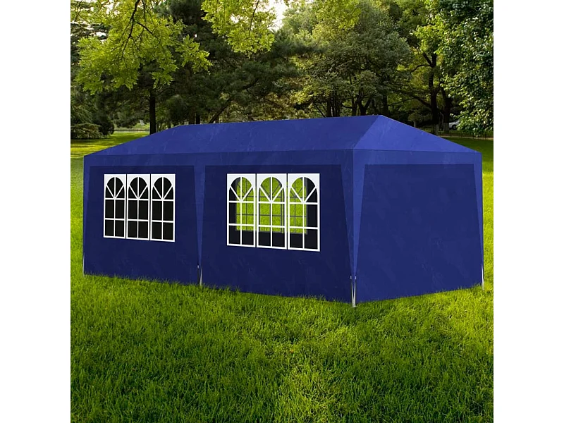 Carpa para fiestas azul 3x6 m
