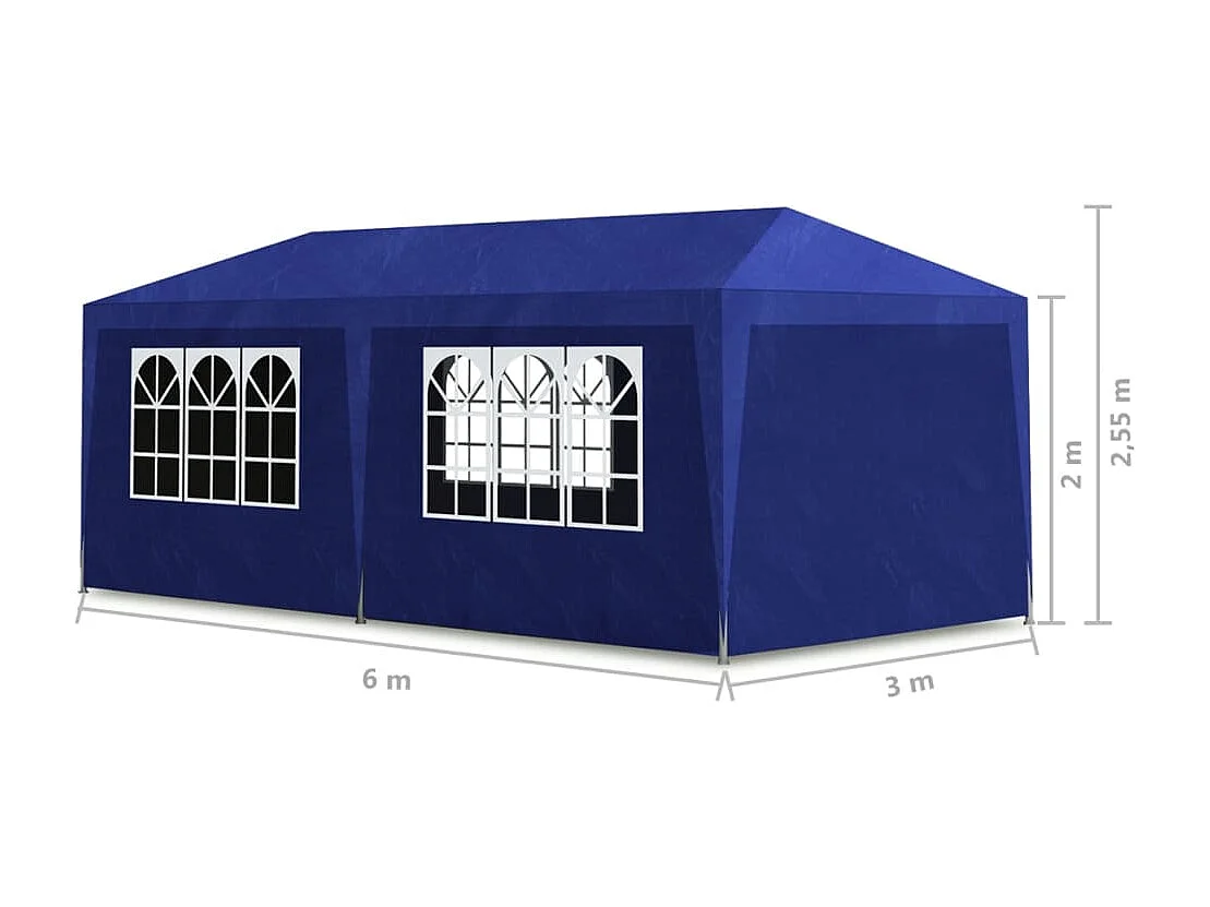 Tenda para festas 3x3 m azul
