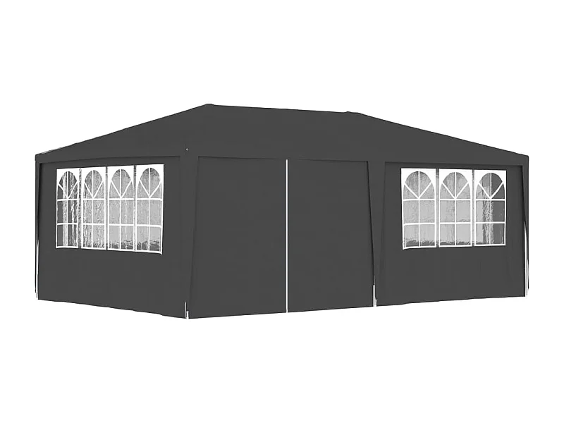 Gazebo Professionale con Pareti 4x6 m Antracite 90 g/m²