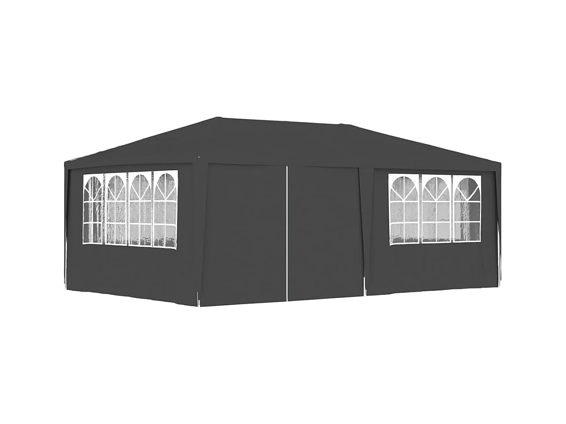 Tente de réception et parois latérales 4x6 m Anthracite 90 g/m²