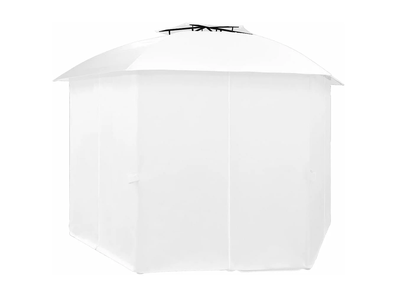 Chapiteau de jardin avec rideaux 360x312x265 cm Blanc 180 g/m²