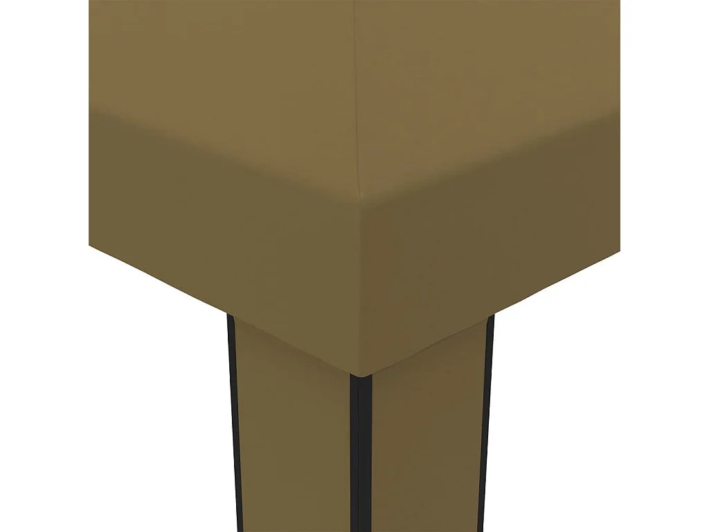 Tonnelle avec double toit 3x6 m Taupe 180 g/m²