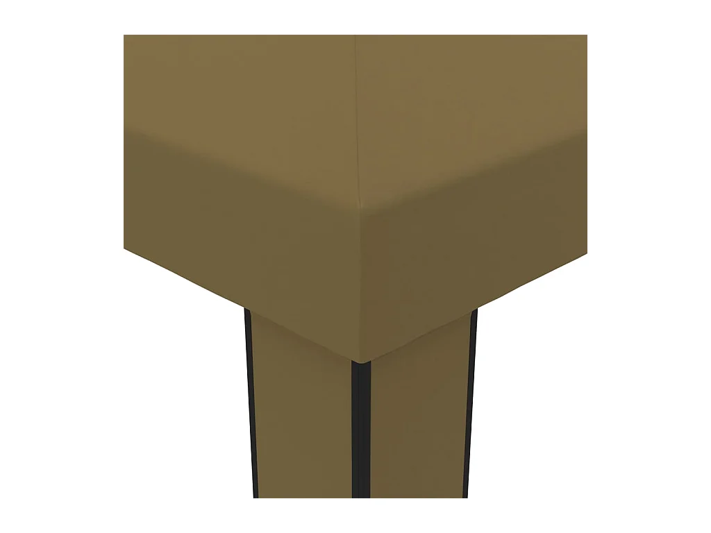 Tonnelle avec double toit 3x6 m Taupe 180 g/m²