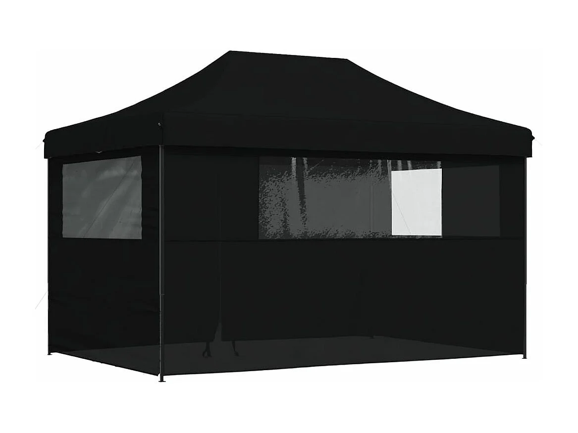 Tendone per Feste Pieghevole Pop-Up con 4 Pareti Nero