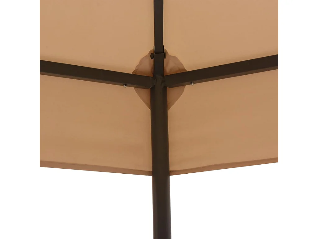 Chapiteau tente de jardin Hexagonal Beige 323 x 265 cm