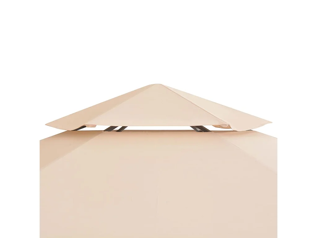 Chapiteau tente de jardin Hexagonal Beige 323 x 265 cm