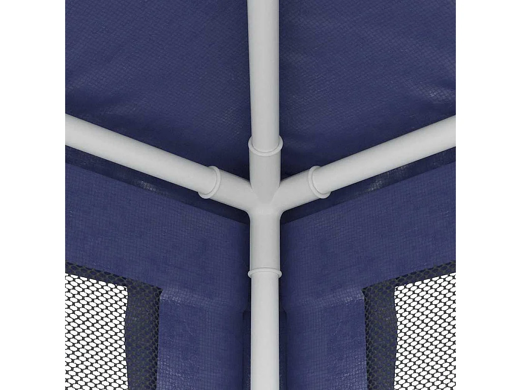 Tente de fête avec 4 parois latérales en maille Bleu 2,5x2,5 m