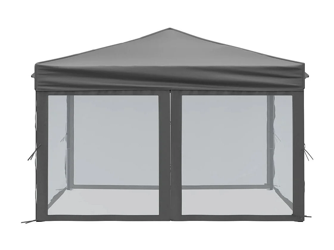 Tenda per Feste Pieghevole con Pareti Laterali Antracite 3x3 m